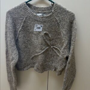 NWT American Eagle Cropped Bow Sweater - Medium
